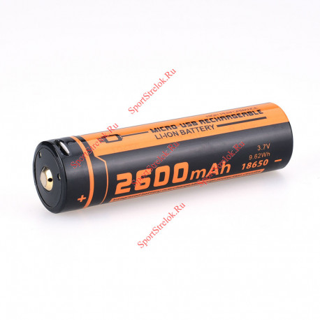 Аккумулятор 18650 FiTorch (2600 mAh) с зарядкой USB